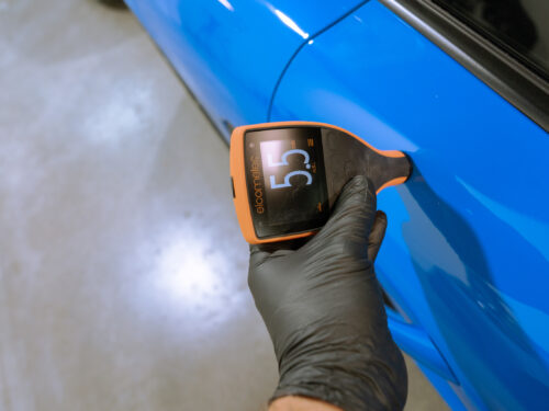 Passenger Door paint reading 1