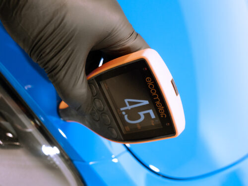 Passenger Front Fender paint reading 4