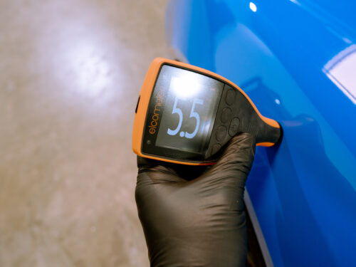 Driver Front Fender paint reading 4