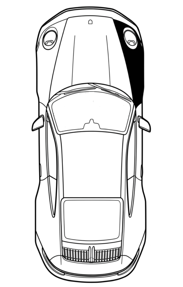 Passenger Front Fender location