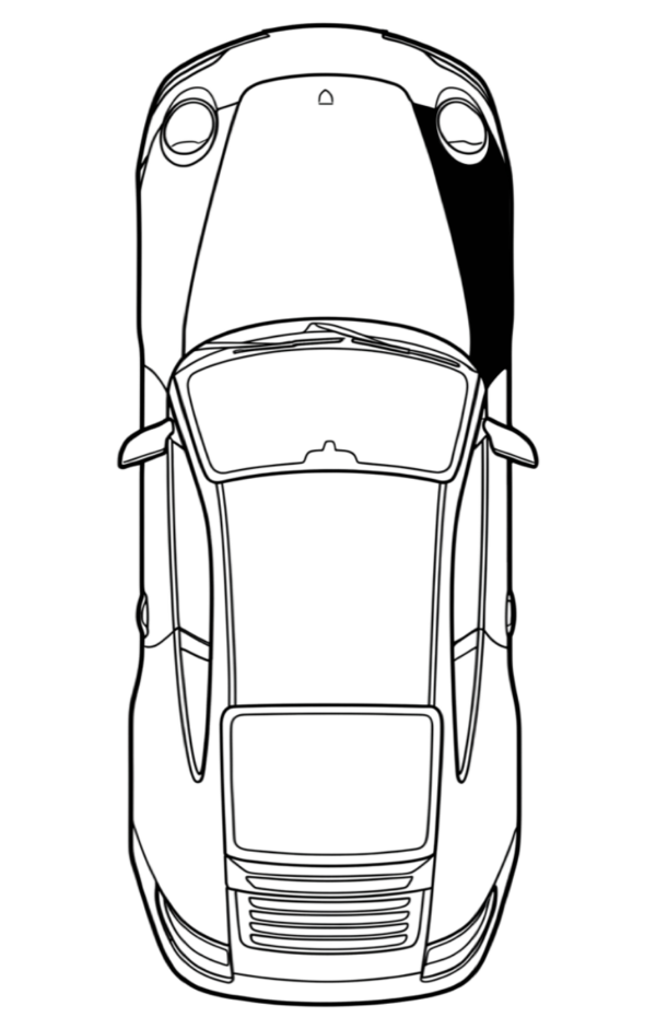 Passenger Front Fender location