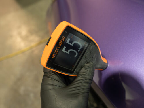 Driver Front Fender paint reading 4