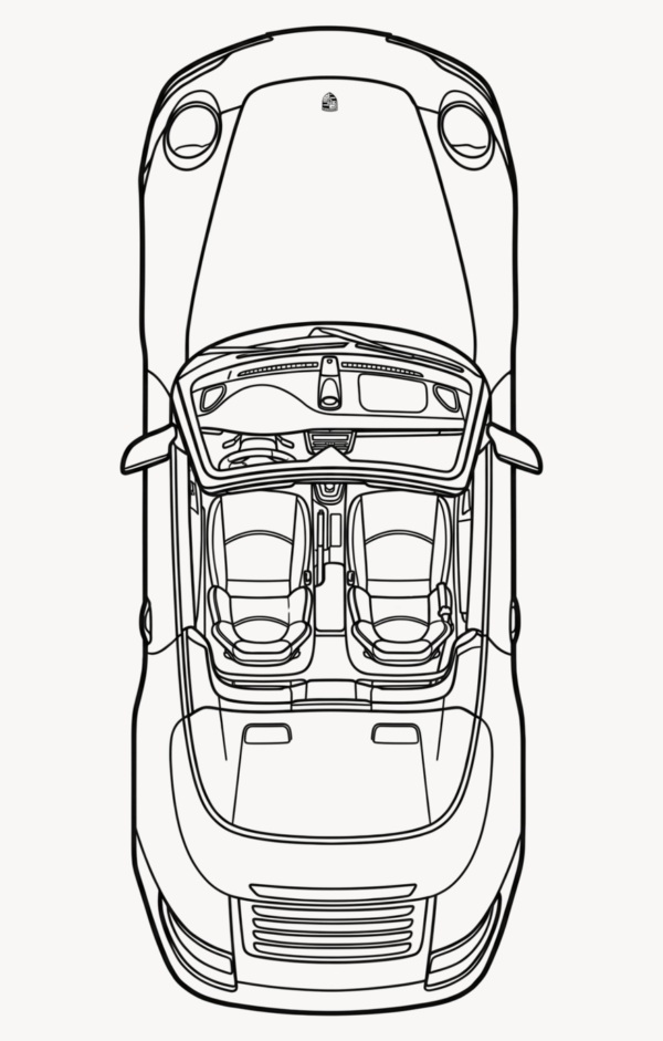 2011 Porsche 911 Speedster panel map