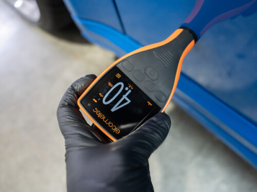 Driver Door paint reading 4